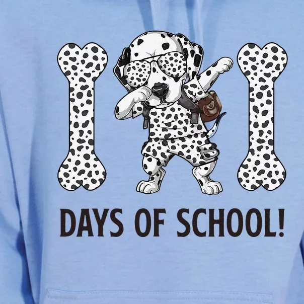 101 Days Of School Dalmatian Dabbing Dog Teachers Unisex Surf Hoodie