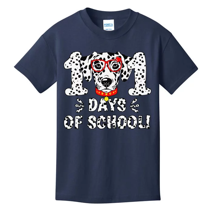 101 Days Of School Dalmatian Dog Teacher 100th Day Of School Gift Kids T-Shirt