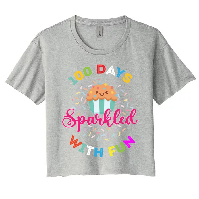 100 Days Or 100 Days Sprinkled With Fun Meaningful Gift Women's Crop Top Tee