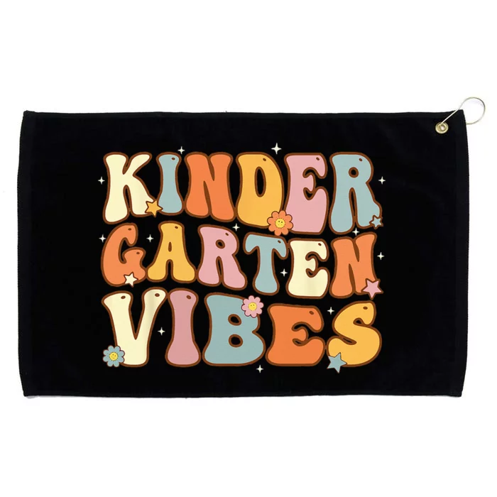 1st Day of School Kindergarten Vibes Student Teacher Grommeted Golf Towel