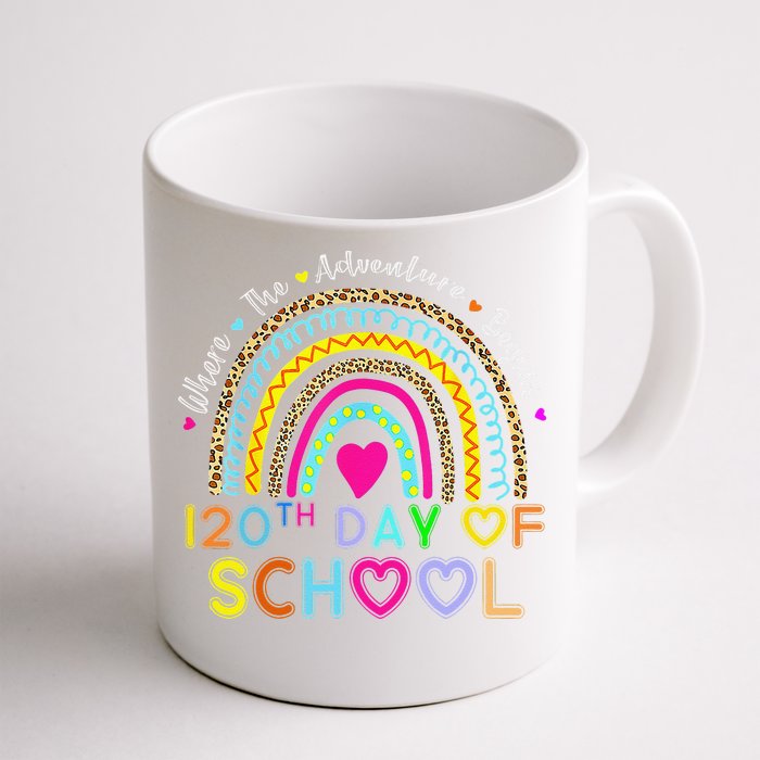 120th Day Of School Teacher 120 Days Smarter Rainbow Front & Back Coffee Mug