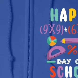 100 Days Or Math Formula 100 Days Of School Gift Full Zip Hoodie