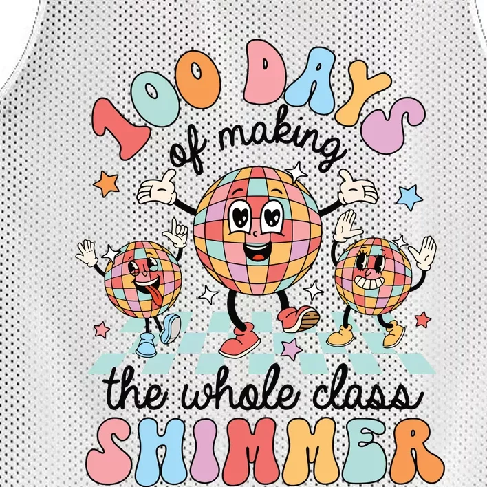 100 Days Of Making Whole Class Shimmer 100 Days Of School Mesh Reversible Basketball Jersey Tank