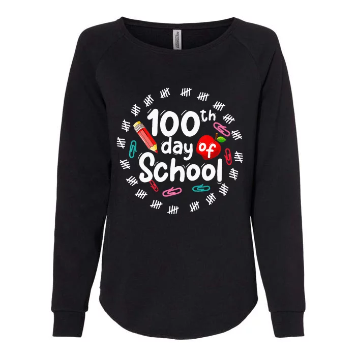 100th Day Of School For Teachers 100 Days Smarter Womens California Wash Sweatshirt