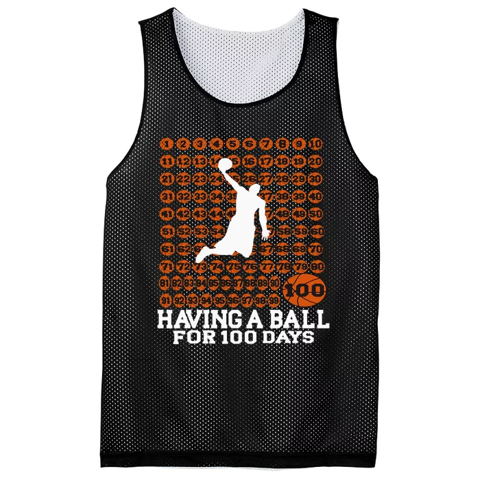 100th Day Of School Basketball 100th Day Balls Mesh Reversible Basketball Jersey Tank