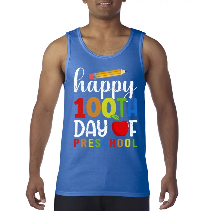 100 Days Of Preschool Happy 100Th Day Of School Preschool Gift Tank Top