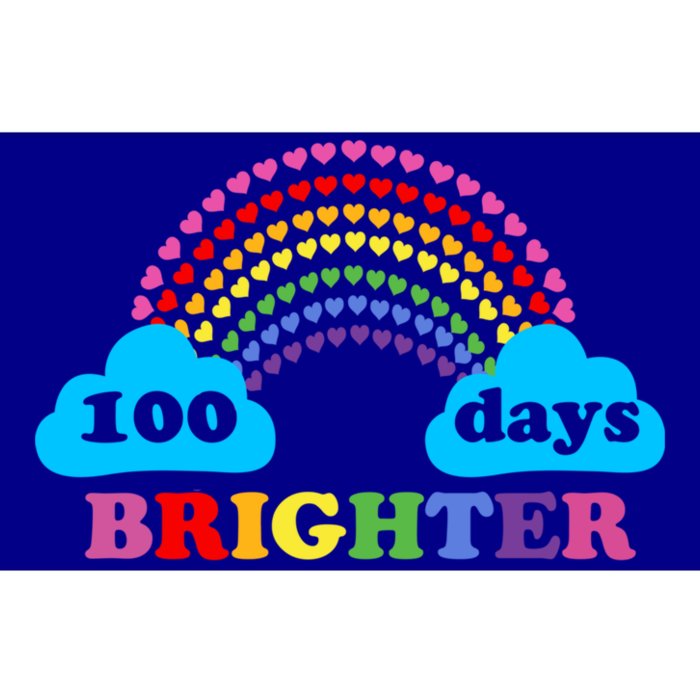 100 Days Of Brighter Colorful Rainbow 100 Days Of School Gift Bumper Sticker