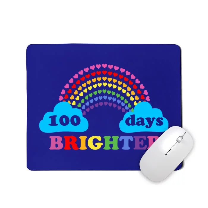 100 Days Of Brighter Colorful Rainbow 100 Days Of School Gift Mousepad