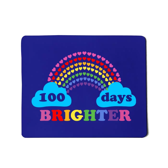 100 Days Of Brighter Colorful Rainbow 100 Days Of School Gift Mousepad