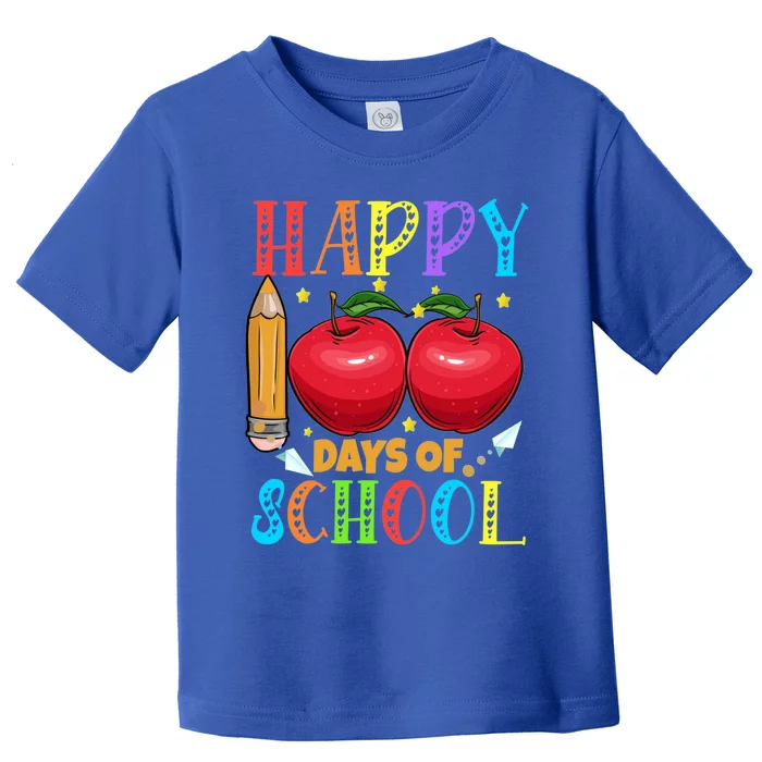 100 Days Of School Teachers Costume 100 Days Students Funny Gift Toddler T-Shirt