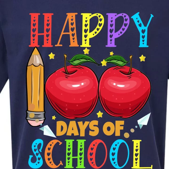 100 Days Of School Teachers Costume 100 Days Students Funny Gift Sueded Cloud Jersey T-Shirt