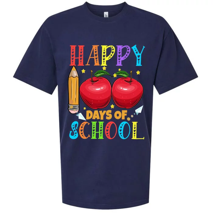 100 Days Of School Teachers Costume 100 Days Students Funny Gift Sueded Cloud Jersey T-Shirt