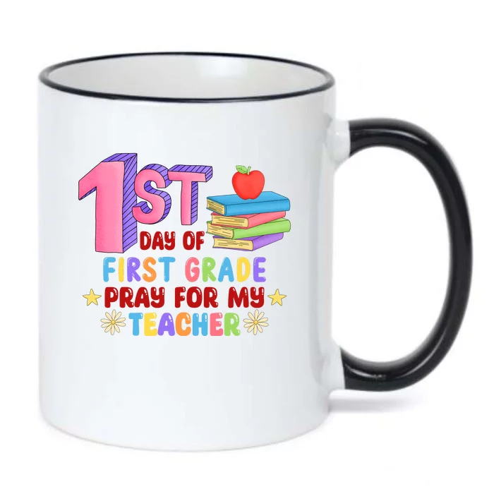 1st Day Of First Grade Pray For My Teacher Black Color Changing Mug