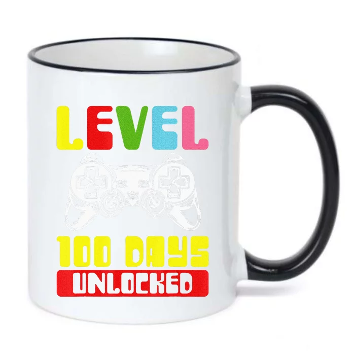 100 Days Of School Gamer Level 100 Days Unlocked Black Color Changing Mug