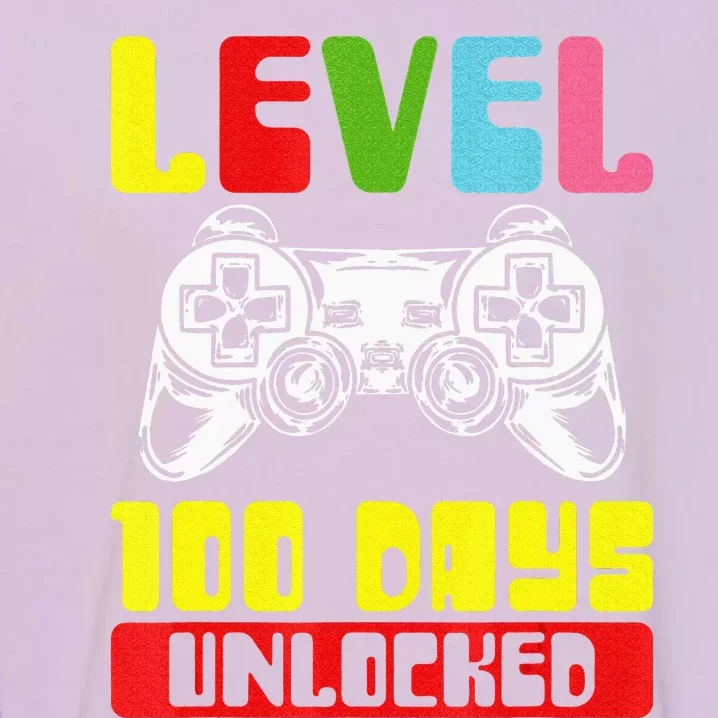 100 Days Of School Gamer Level 100 Days Unlocked Garment-Dyed Sweatshirt