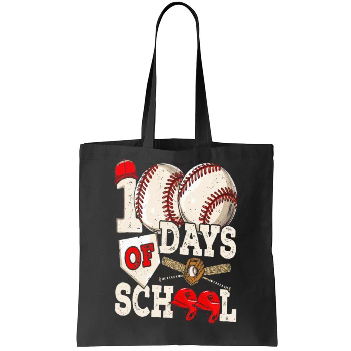 100 Days Of School Baseball 100th Day Of School Teacher Tote Bag