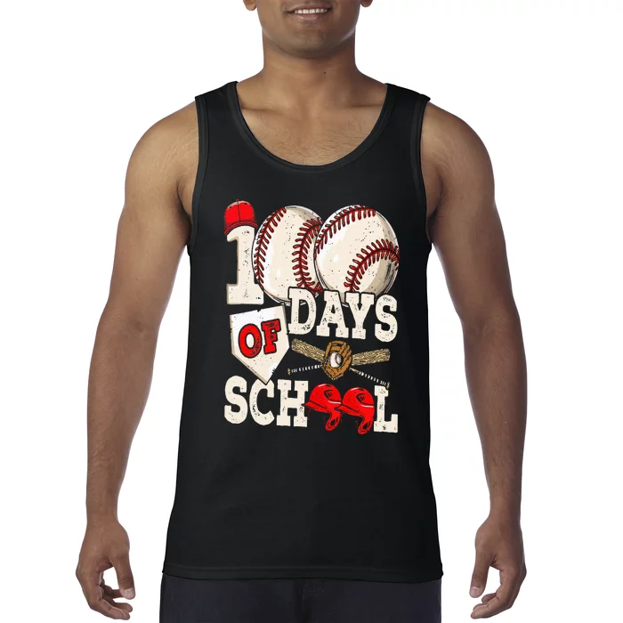 100 Days Of School Baseball 100th Day Of School Teacher Tank Top