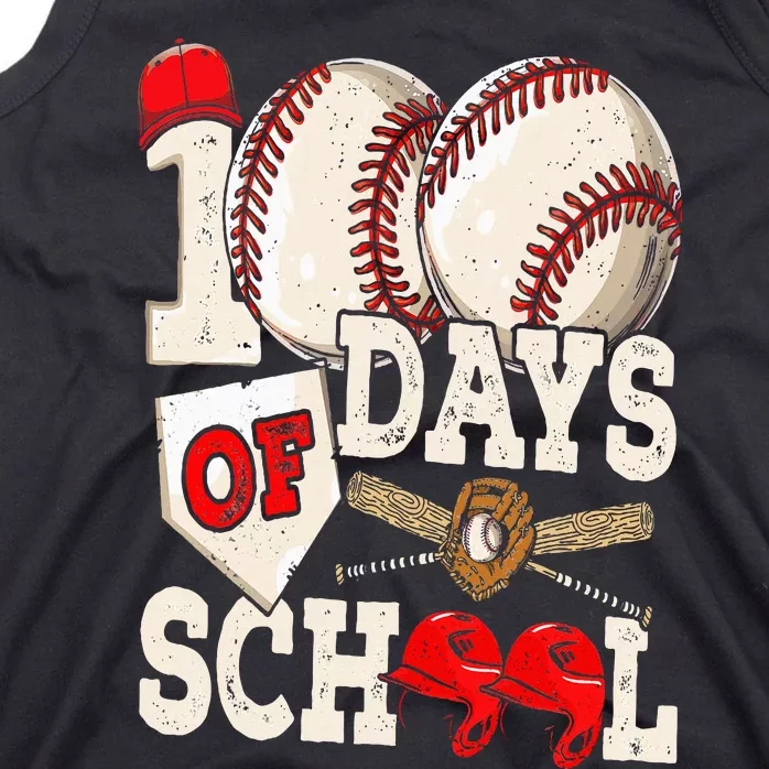 100 Days Of School Baseball 100th Day Of School Teacher Tank Top