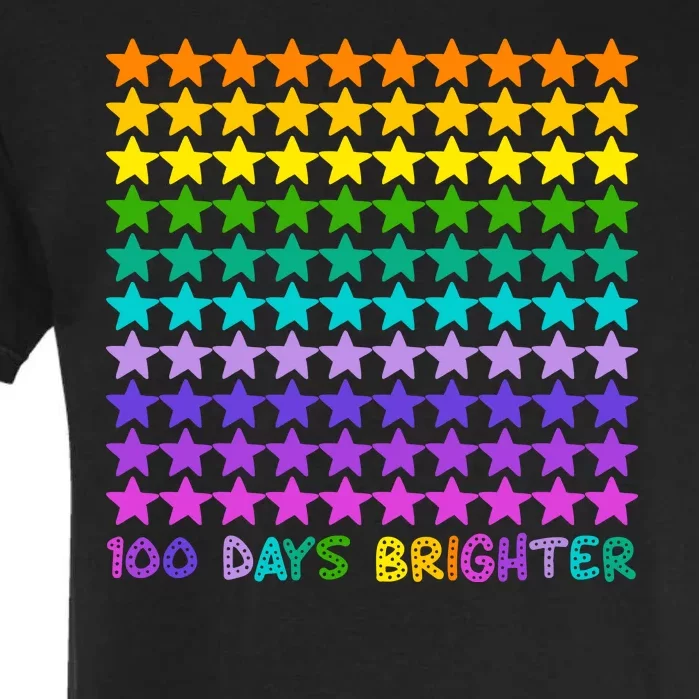 100 Days Of School Brighter Rainbow Star Garment-Dyed Heavyweight T-Shirt