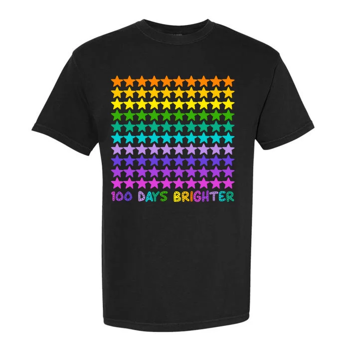 100 Days Of School Brighter Rainbow Star Garment-Dyed Heavyweight T-Shirt