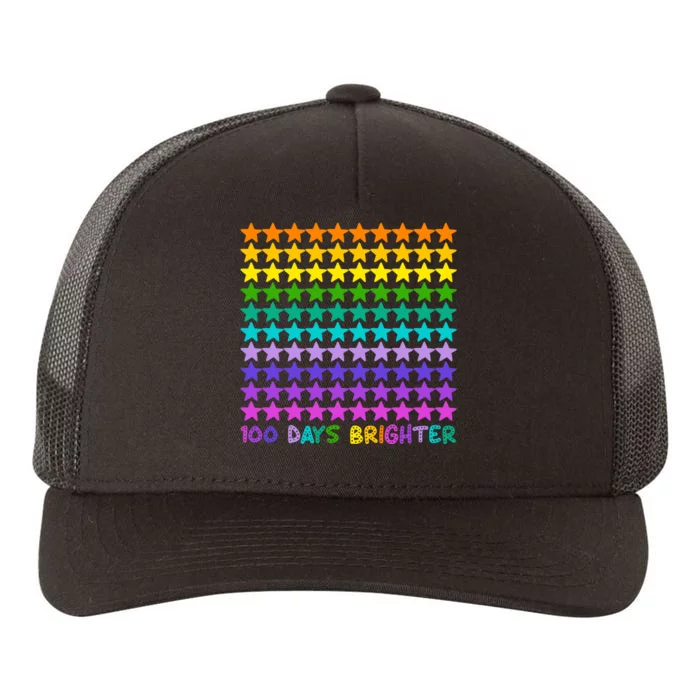 100 Days Of School Brighter Rainbow Star Yupoong Adult 5-Panel Trucker Hat