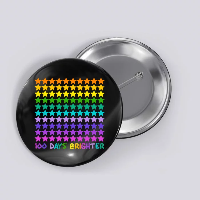 100 Days Of School Brighter Rainbow Star Button