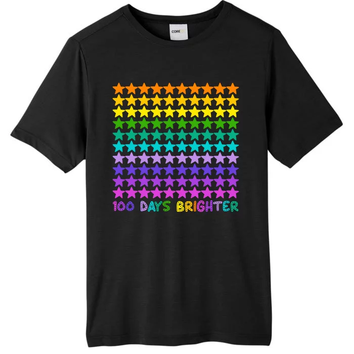 100 Days Of School Brighter Rainbow Star ChromaSoft Performance T-Shirt