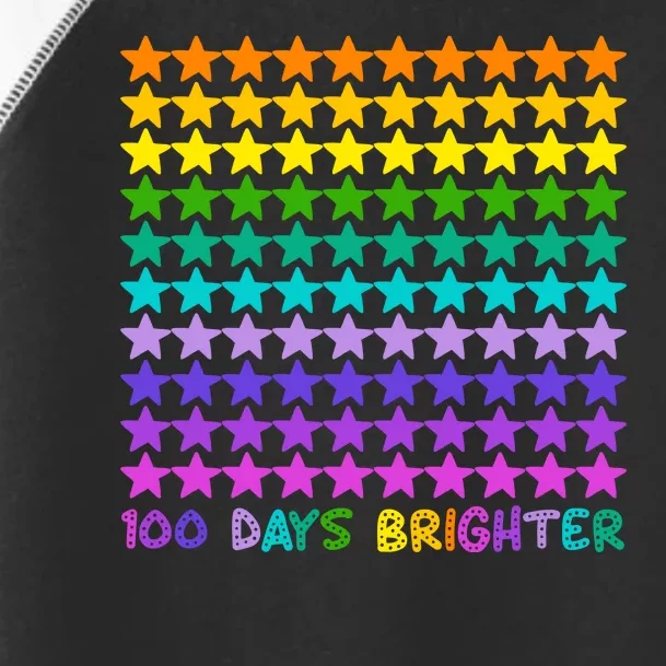 100 Days Of School Brighter Rainbow Star Toddler Fine Jersey T-Shirt