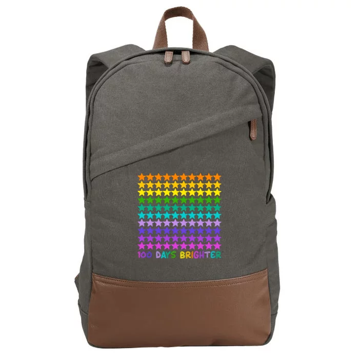 100 Days Of School Brighter Rainbow Star Cotton Canvas Backpack