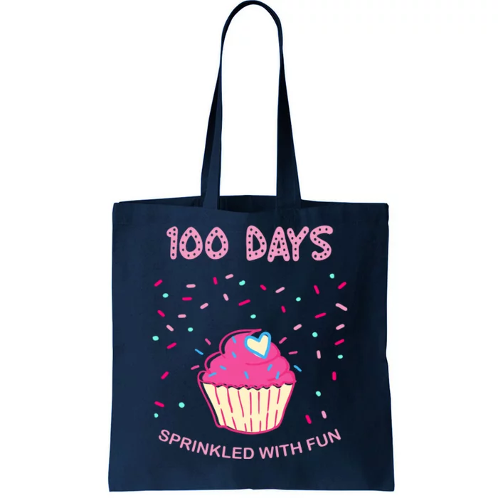 100 Days Of School Sprinkled With Fun Cupcake Tote Bag