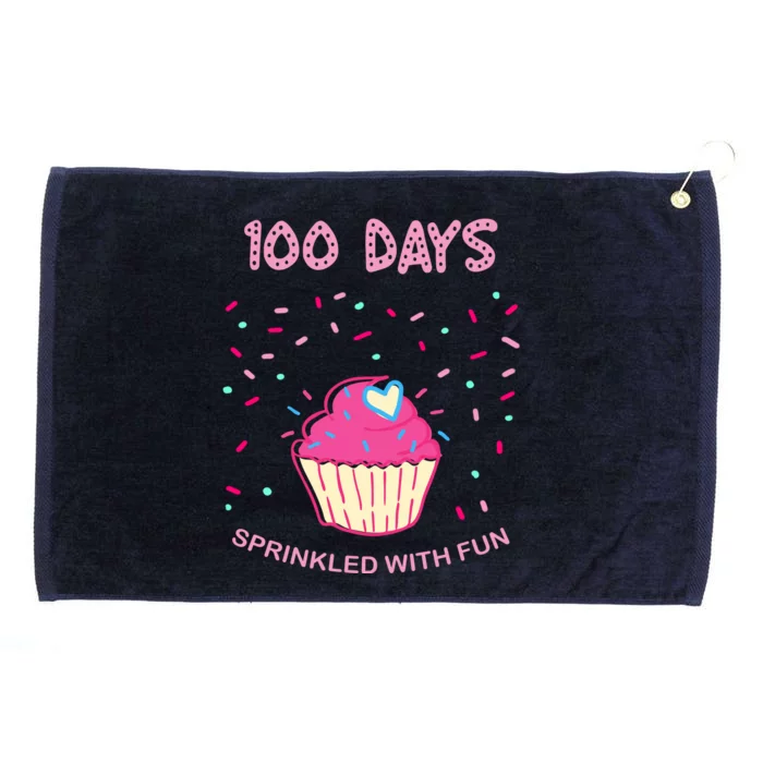 100 Days Of School Sprinkled With Fun Cupcake Grommeted Golf Towel