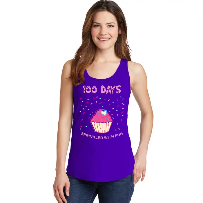 100 Days Of School Sprinkled With Fun Cupcake Ladies Essential Tank