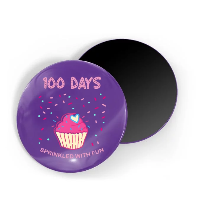 100 Days Of School Sprinkled With Fun Cupcake Magnet