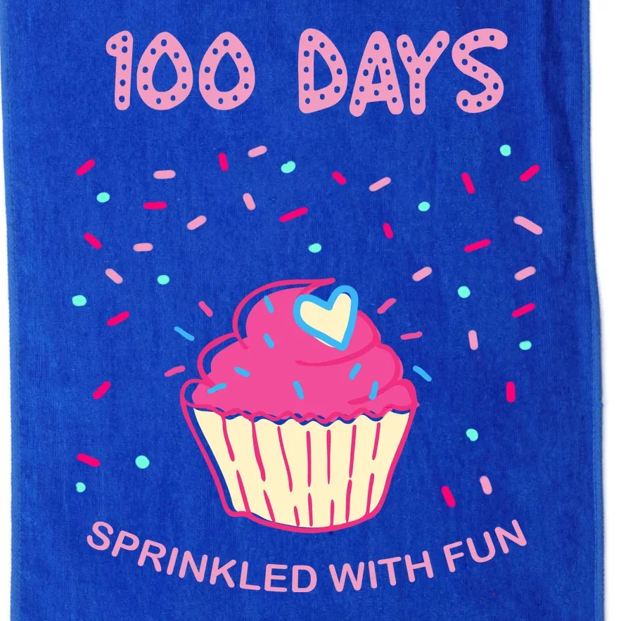 100 Days Of School Sprinkled With Fun Cupcake Platinum Collection Golf Towel