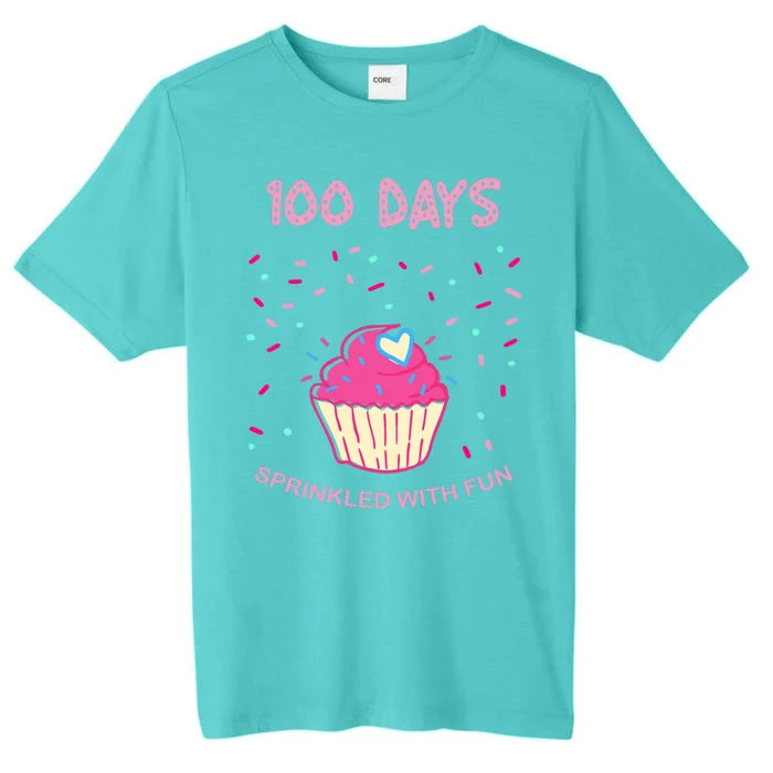 100 Days Of School Sprinkled With Fun Cupcake ChromaSoft Performance T-Shirt