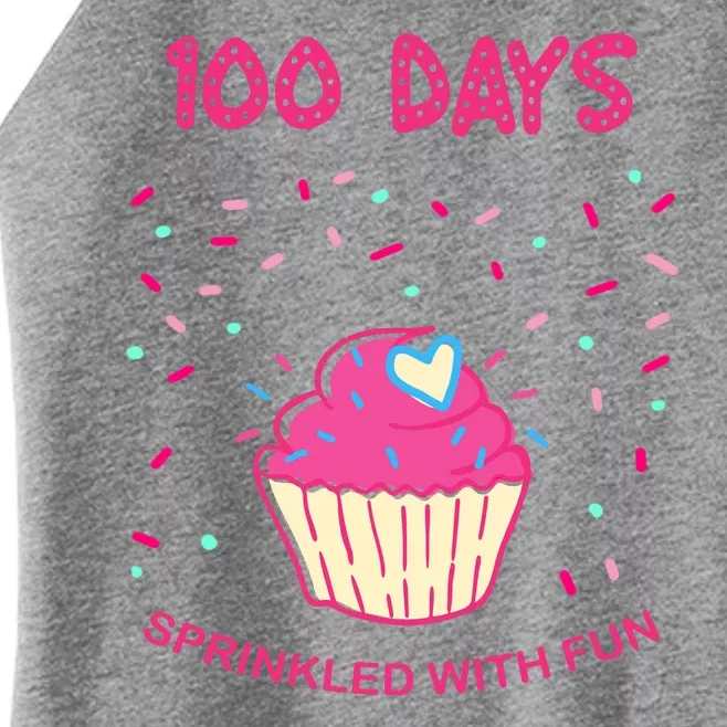 100 Days Of School Sprinkled With Fun Cupcake Women’s Perfect Tri Rocker Tank