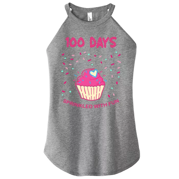 100 Days Of School Sprinkled With Fun Cupcake Women’s Perfect Tri Rocker Tank