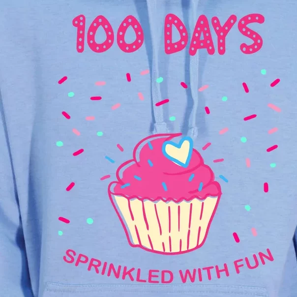 100 Days Of School Sprinkled With Fun Cupcake Unisex Surf Hoodie