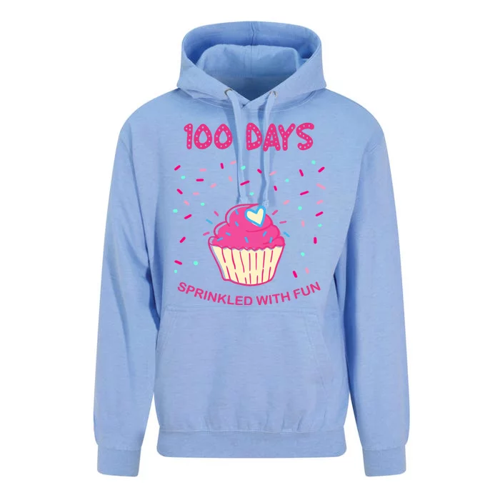 100 Days Of School Sprinkled With Fun Cupcake Unisex Surf Hoodie