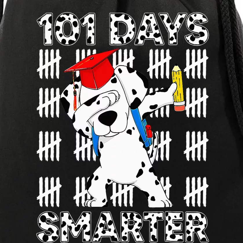 100 Days Of School Dalmatian Dog Boy 100th Day Of School Drawstring Bag