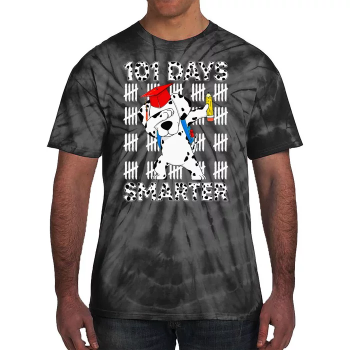 100 Days Of School Dalmatian Dog Boy 100th Day Of School Tie-Dye T-Shirt