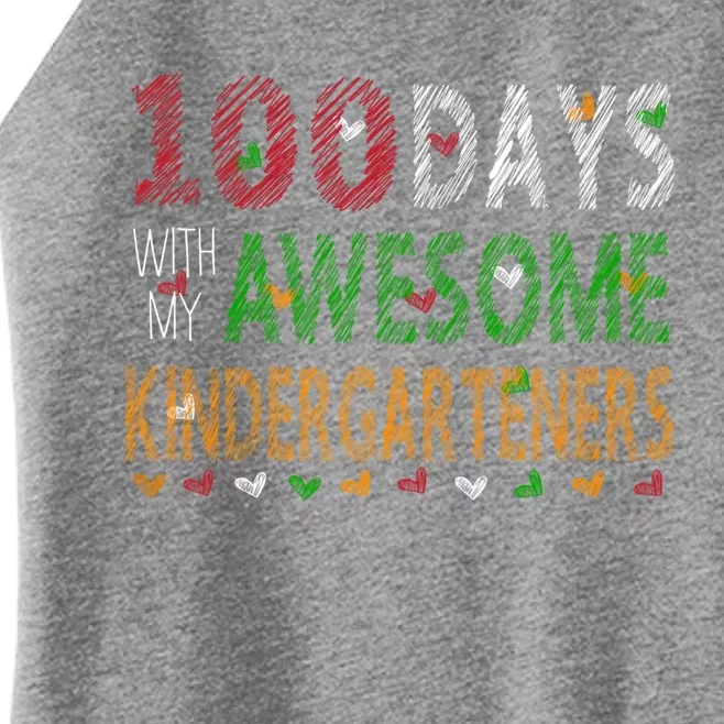 100 Days Of School Gift Teacher Gift Kindergarten Cool Gift Women’s Perfect Tri Rocker Tank