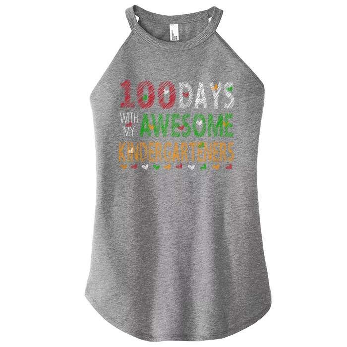 100 Days Of School Gift Teacher Gift Kindergarten Cool Gift Women’s Perfect Tri Rocker Tank