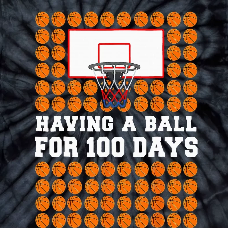 100 Days Of School Basketball 100th Day Balls For Boy Tie-Dye T-Shirt