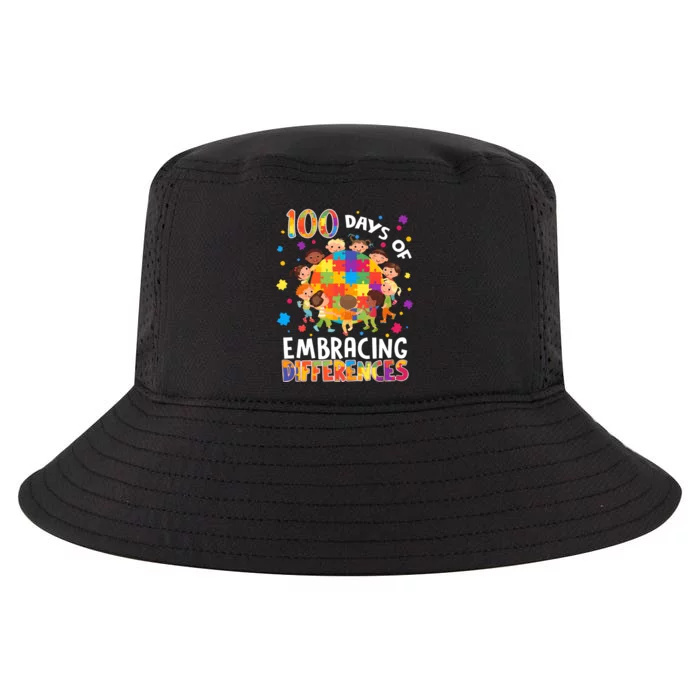 100 Days Of Embracing Differences Autism Awareness Cool Comfort Performance Bucket Hat