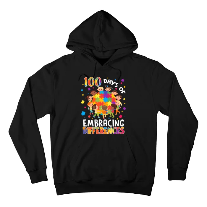 100 Days Of Embracing Differences Autism Awareness Hoodie