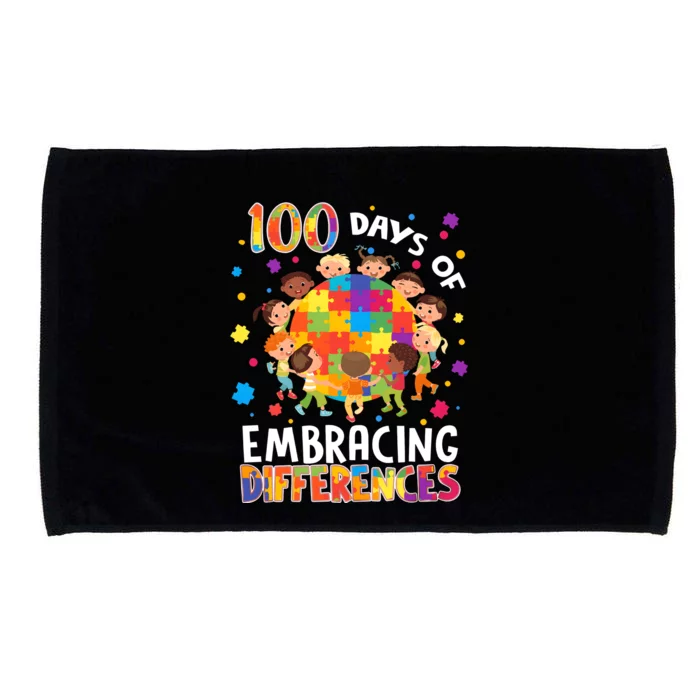 100 Days Of Embracing Differences Autism Awareness Microfiber Hand Towel