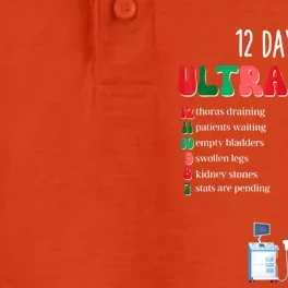 12 Days Of Ultrasound Tech Sonographer Christmas Women Dry Zone Grid Performance Polo