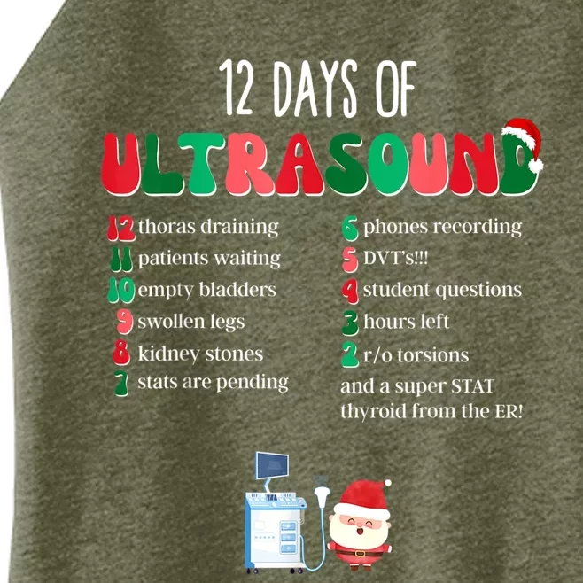 12 Days Of Ultrasound Tech Sonographer Christmas Women Women’s Perfect Tri Rocker Tank