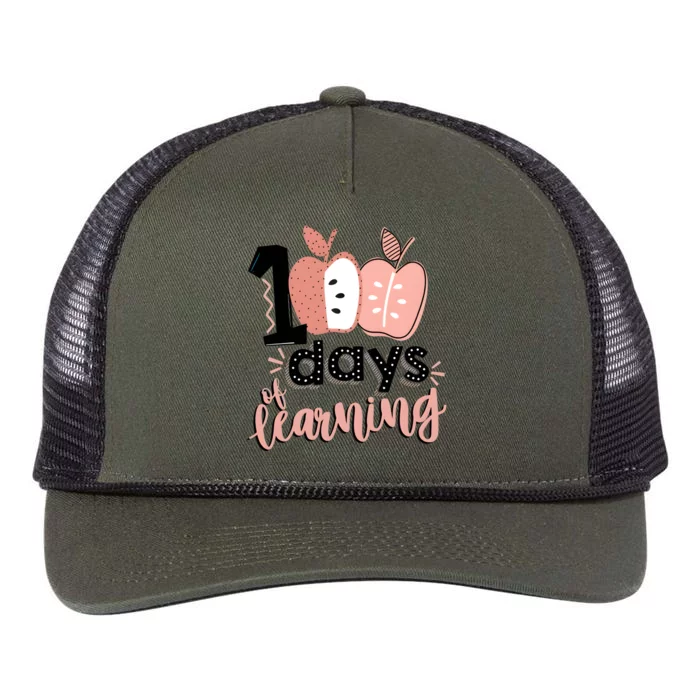 100 Days Of Learning Back To School Retro Rope Trucker Hat Cap